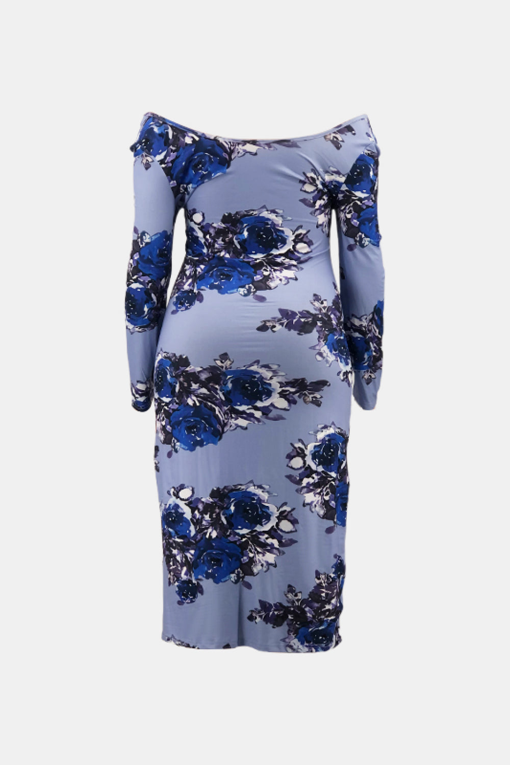 Full Size Floral Off-Shoulder Midi Dress