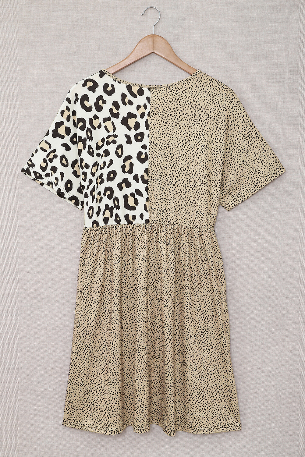 Animal Print V-Neck Dress with Pockets