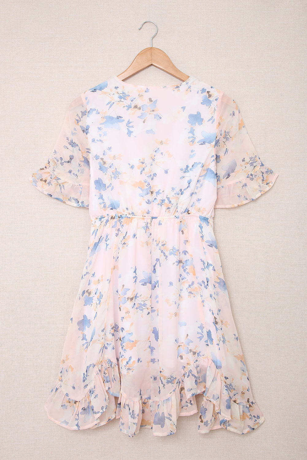 Floral Ruffled Hem Mini Dress