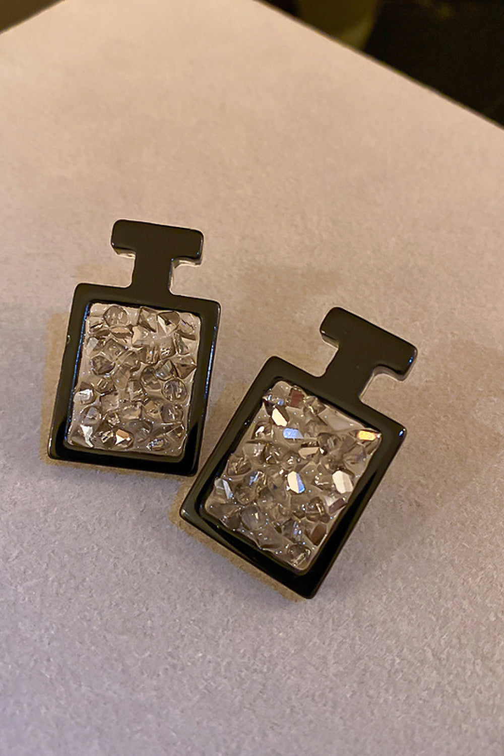 Crystal Square Shape Stud Earrings