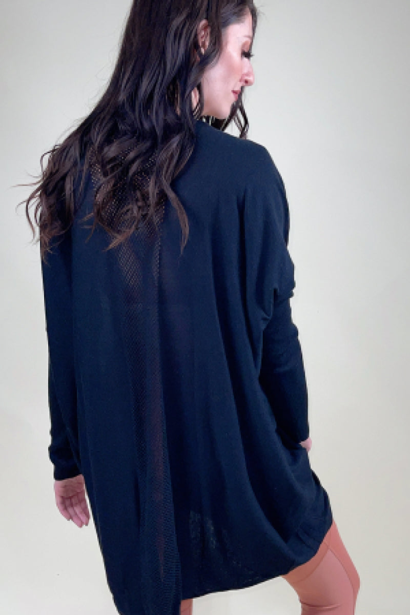 Pleated Detail Wrap Cowl Neck Tunic